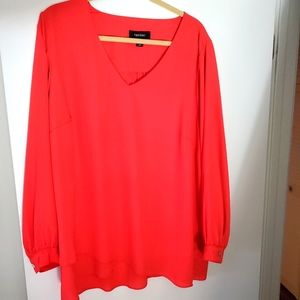 Long sleeve orange Karen Kane blouse